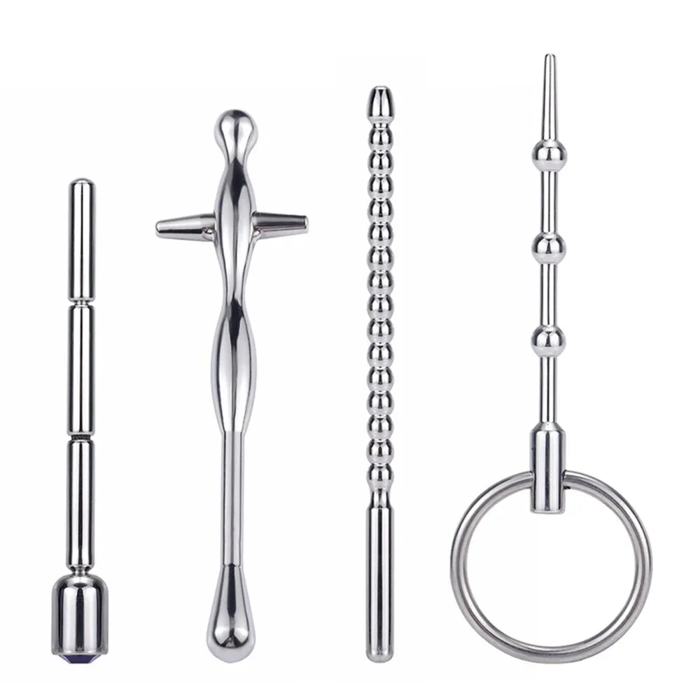 4 Styles Metal Urethral Sounding Men Penis Plug Cum Stopper Sex Toy