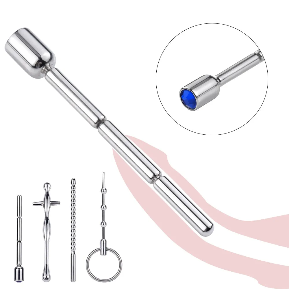 4 Styles Metal Urethral Sounding Men Penis Plug Cum Stopper Sex Toy