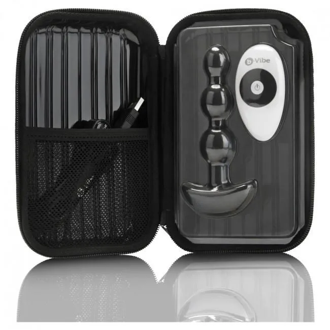 B-Vibe - Triplet Remote Control Rechargeable Anal Beads (Black)