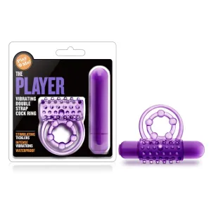 Blush The Player Vibrating Double Strap Cock Ring