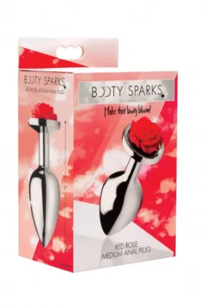 Booty Sparks Red Rose Anal Plug Md