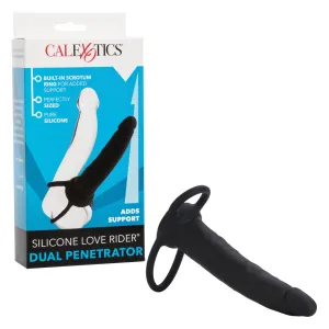 CalExotics Silicone Love Rider Dual Penetrator Dildo Couples Sex Toy