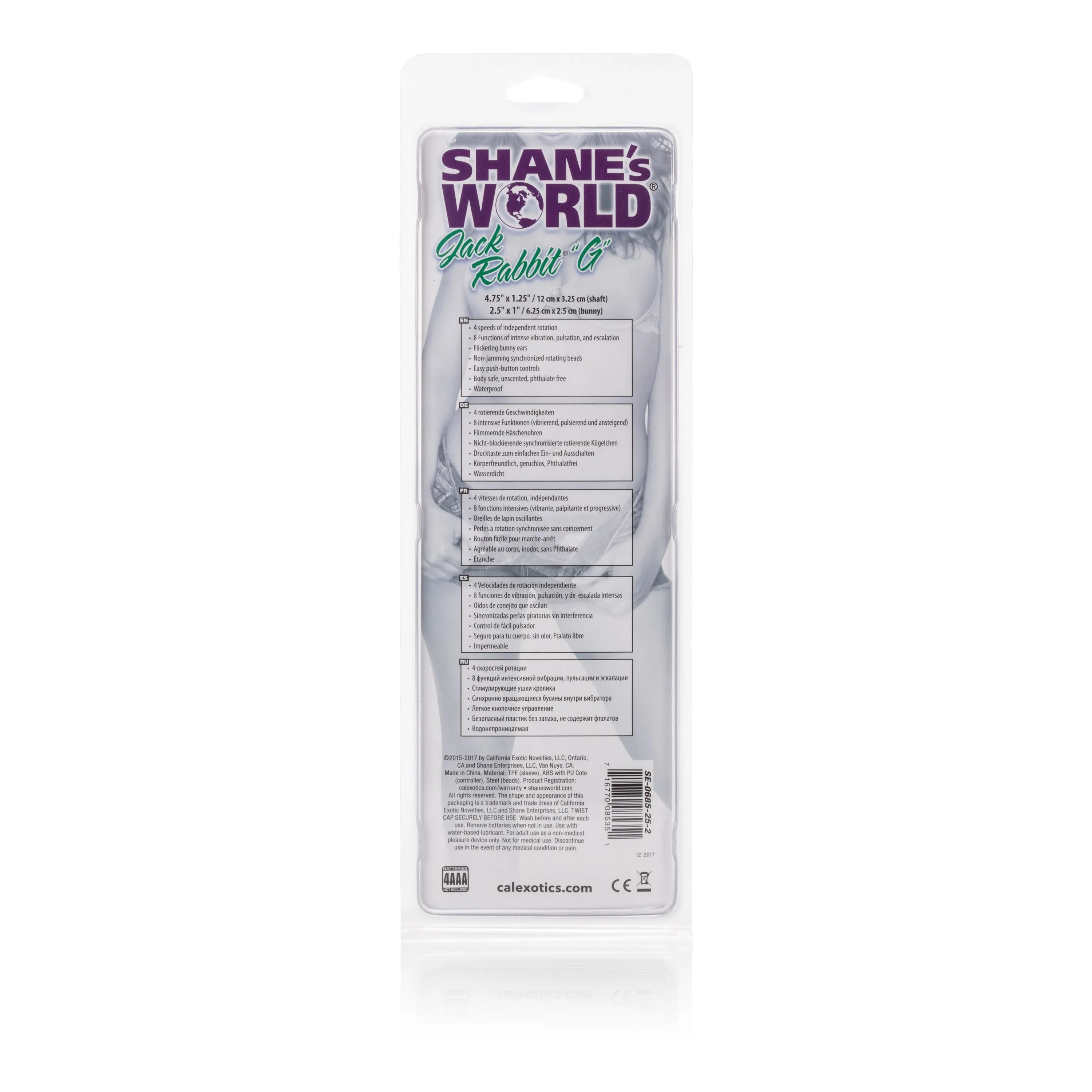 California Exotics - Shane's World Jack Rabbit G Vibrator (Purple)