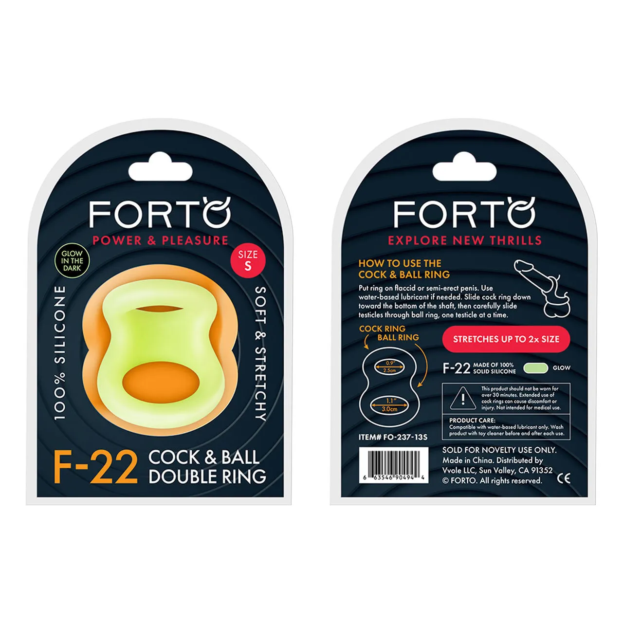 F-22: D RING (LIQUID SILICONE) SMALL - GLOW