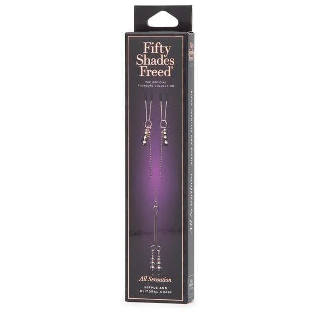 Fifty Shades Freed - All Sensation Nipple & Clitoral Chain (Gold)