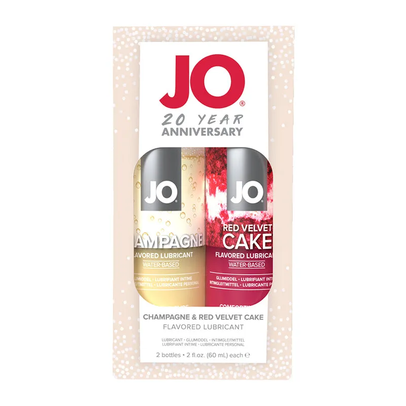 JO 20th Anniversary Water-Based Flavored Lubricant 2-Piece Gift Set