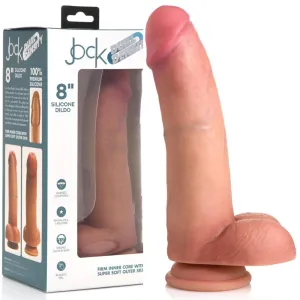 Jock 8 Dual Density Silicone Dildo Realistic Dong Suction Cup Couples Sex Toy