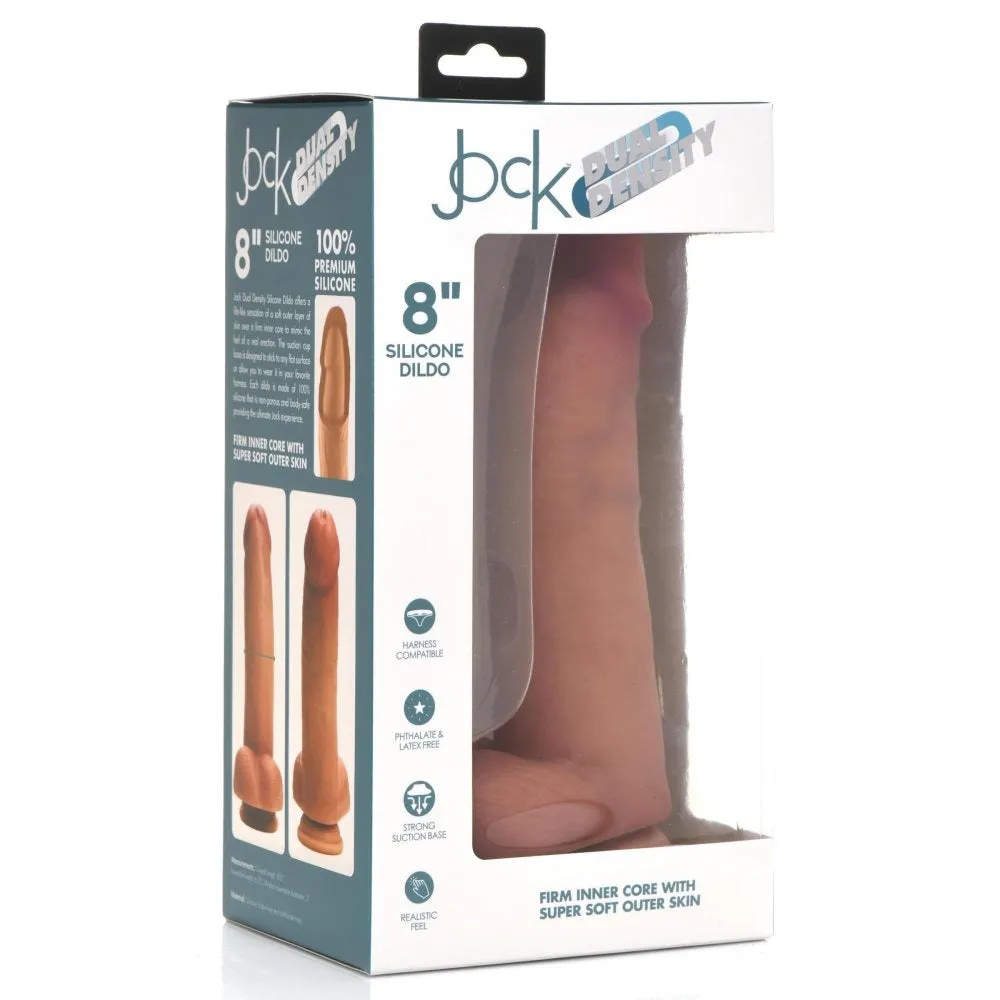 Jock 8 Dual Density Silicone Dildo Realistic Dong Suction Cup Couples Sex Toy