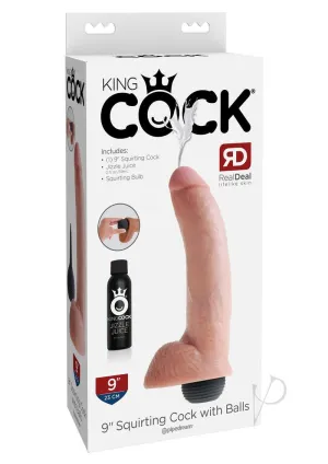 Kc 9 Squirtin Cock W/balls Flesh