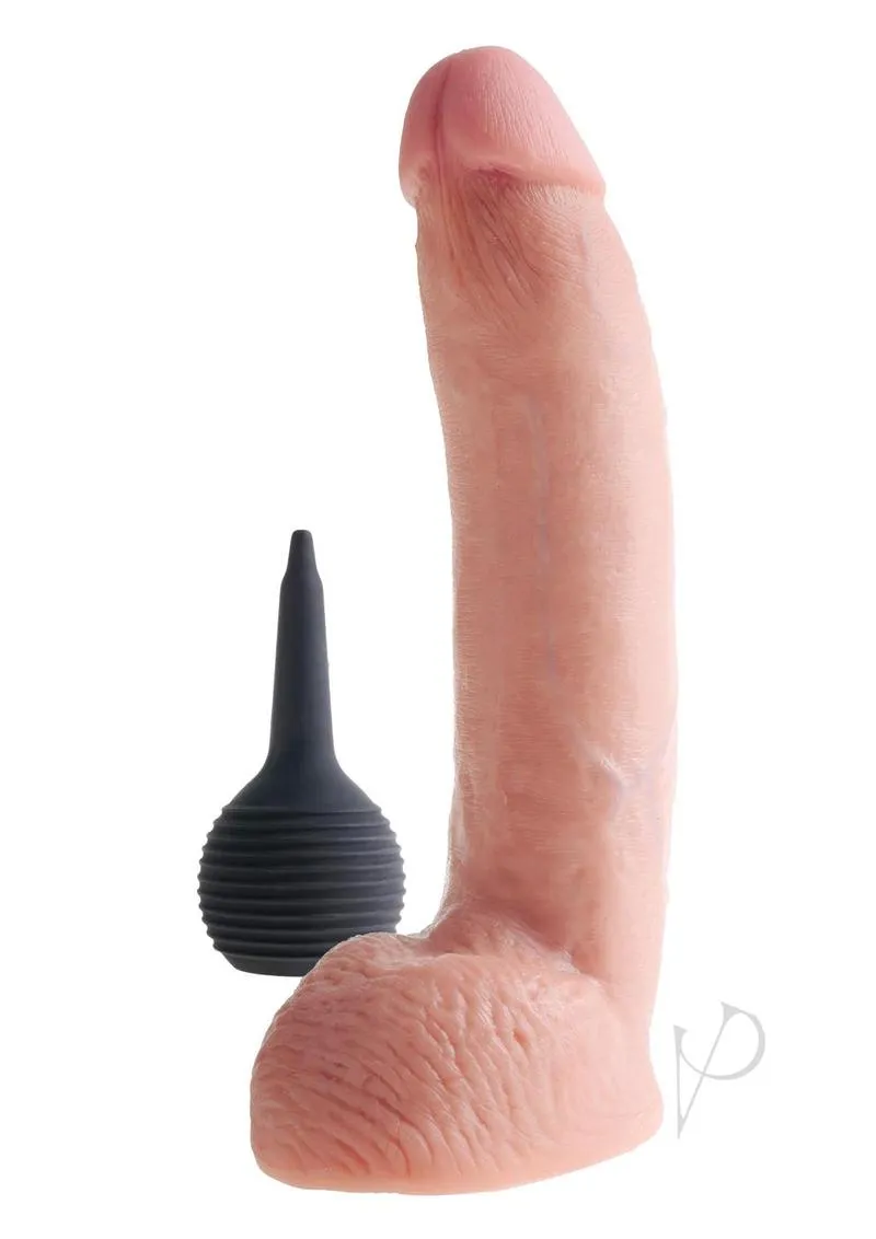 Kc 9 Squirtin Cock W/balls Flesh
