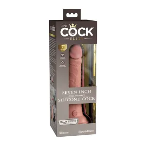 King Cock Elite 7 in. Dual Density Silicone Cock Realistic Dildo With Suction Cup Beige