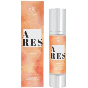 Loțiune pentru bărbați SECRET PLAY ARES Silky Skin. pentru corp. păr și masaj. cu feromoni. note citrice și lemnoase. 50 ml