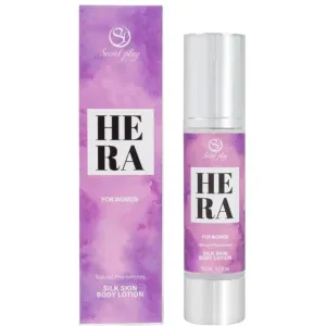 Loțiune pentru femei SECRET PLAY HERA Silky Skin. pentru corp. păr și masaj. cu feromoni. note de vanilie neagră și pară. 50 ml