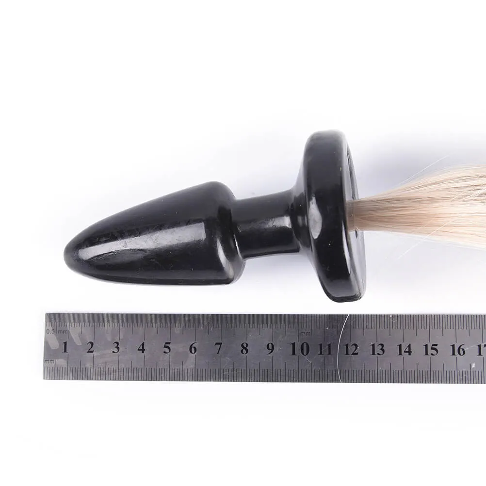 Long Blondie Pony Tail Silky Butt Plug For Animal Role Play