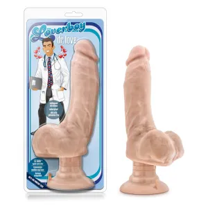 Loverboy Doctor Love Realistic 10.5 in. Vibrating Dildo with Balls Beige