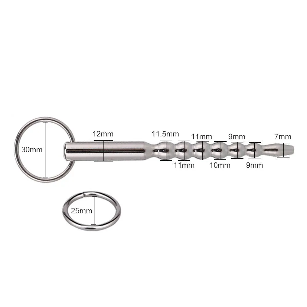 Men Penis Plug Urethra Sounds Glans Training Cum Stopper With Ring