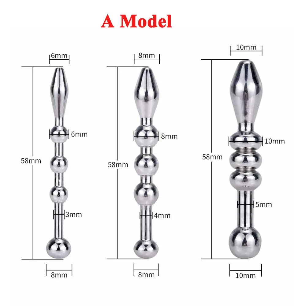 Metal Urethral Sounding Delay Ejaculation Penis Plug Cum Stopper
