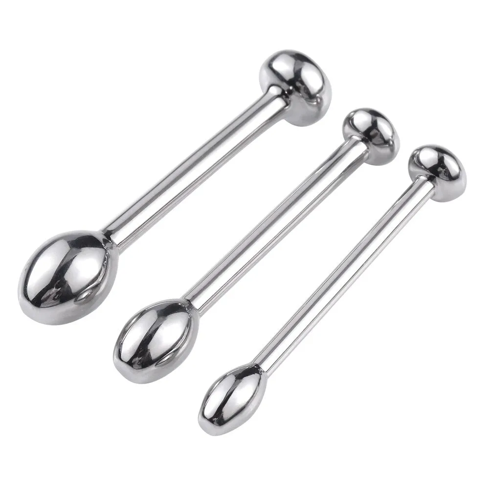Metal Urethral Sounding Delay Ejaculation Penis Plug Cum Stopper