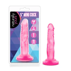 Naturally Yours 5 in. Mini Cock Realistic Dildo Pink