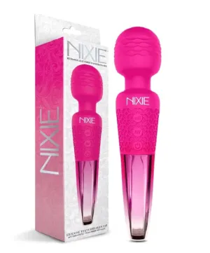 NIXIE  Rechargeable Wand Massager. Pink Ombre Metallic