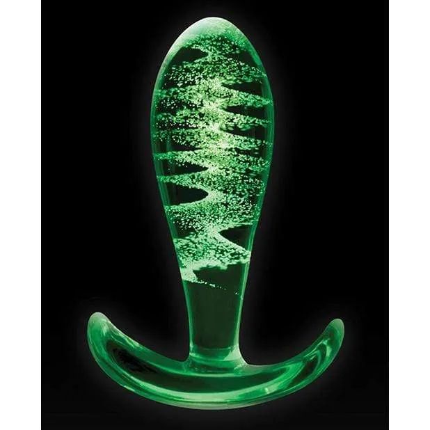 NS Novelties - FireFly Glow In The Dark Glass Anal Plug Ace (Clear)