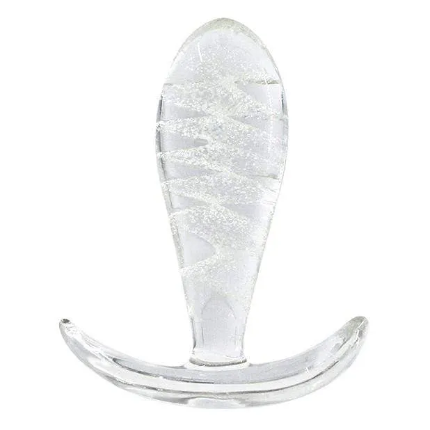 NS Novelties - FireFly Glow In The Dark Glass Anal Plug Ace (Clear)