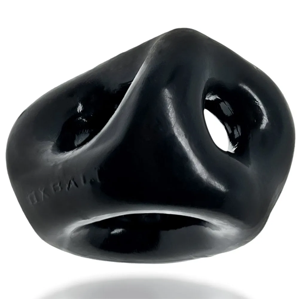 OXBALLS TRI-SPORT XL thicker 3-ring Cocksling Penis & Ball Ring BLACK