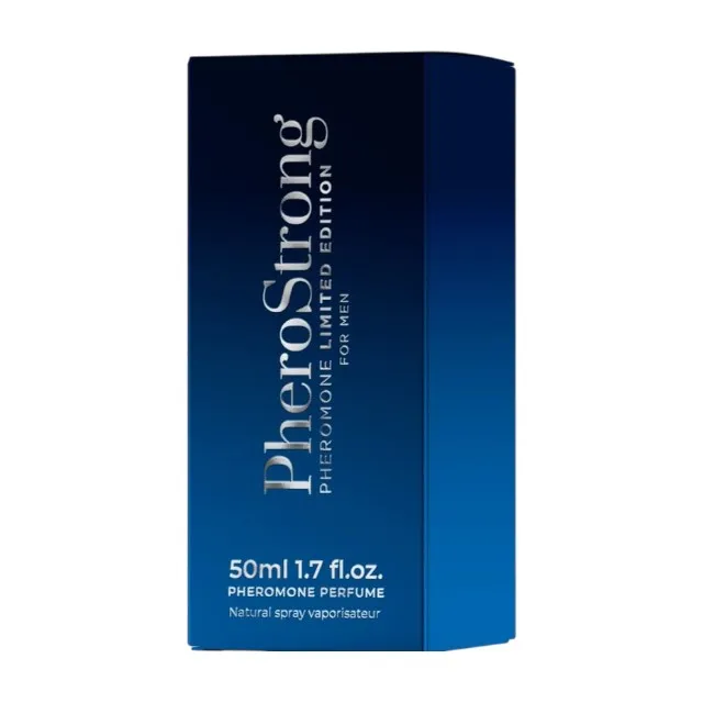 Parfum cu feromoni PHEROSTRONG Limited Edition. pentru bărbați. cu note de vanilie. lămâie și lemn de santal. 50 ml
