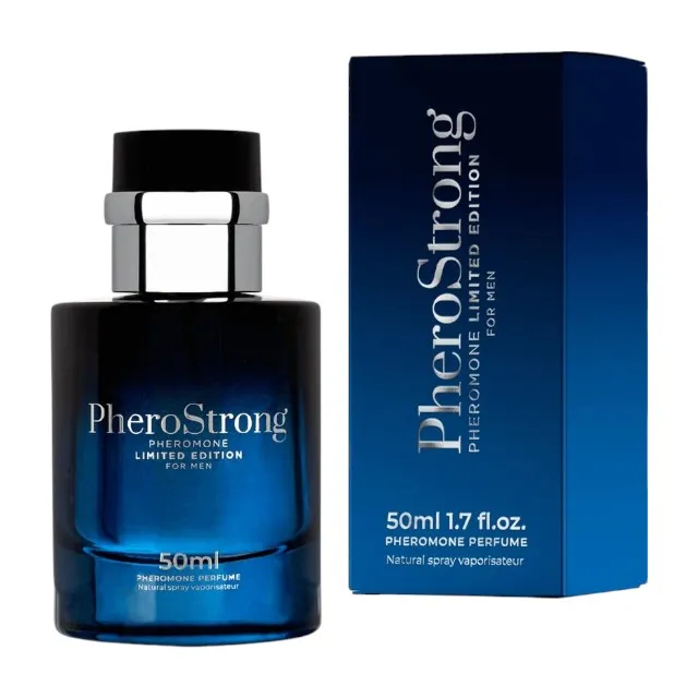 Parfum cu feromoni PHEROSTRONG Limited Edition. pentru bărbați. cu note de vanilie. lămâie și lemn de santal. 50 ml