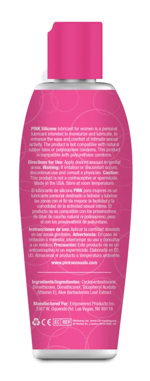 Pink - Silicone Lubricant for Women
