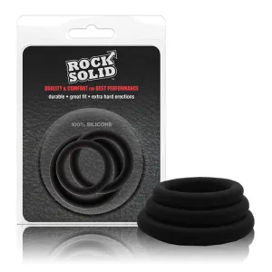 Rock Solid Black Gasket Silicone 3pc Set (.75in.1in.1.25in)