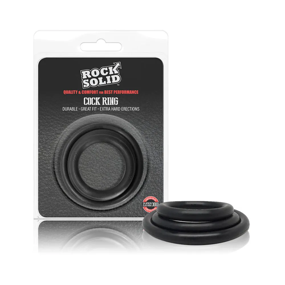 Rock Solid Tri-pack Rubber Gasket (1.25in. 1.5in. 2in) Black