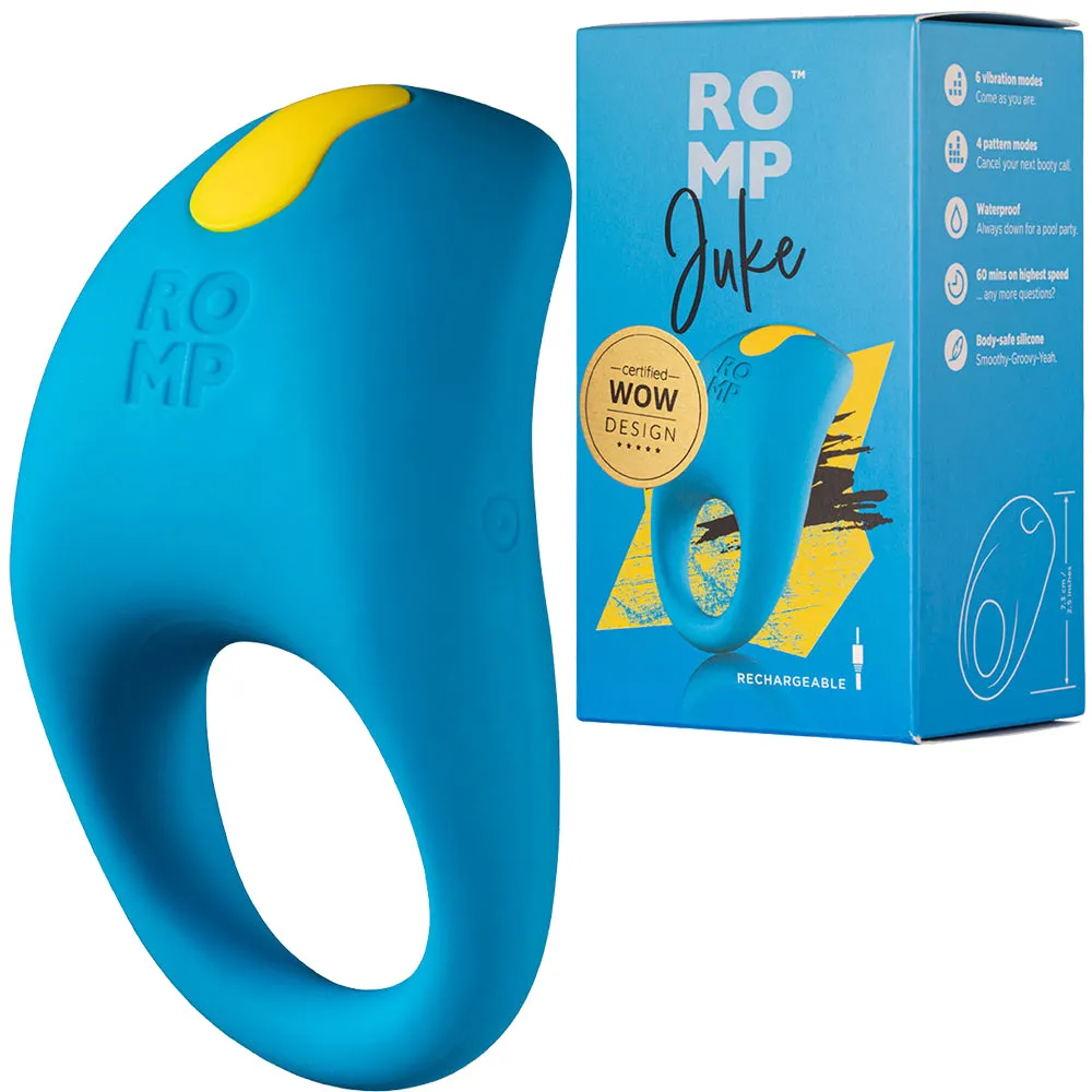 Romp Juke Vibrating Cock Ring Couples Penis Vibrator USB Rechargeable
