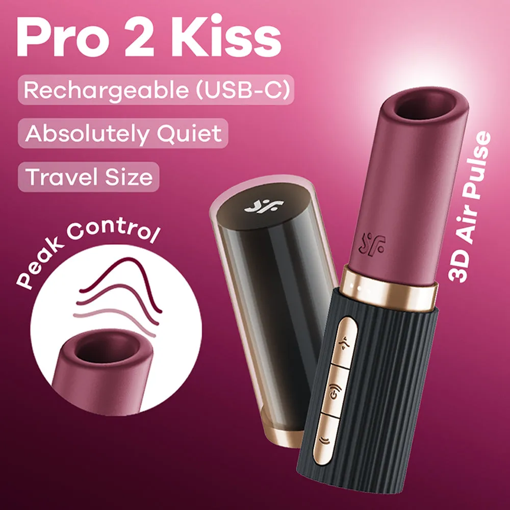 Satisfyer Pro 2 Kiss 3D Air Pulse Clitoral Stimulator Vibrator USB