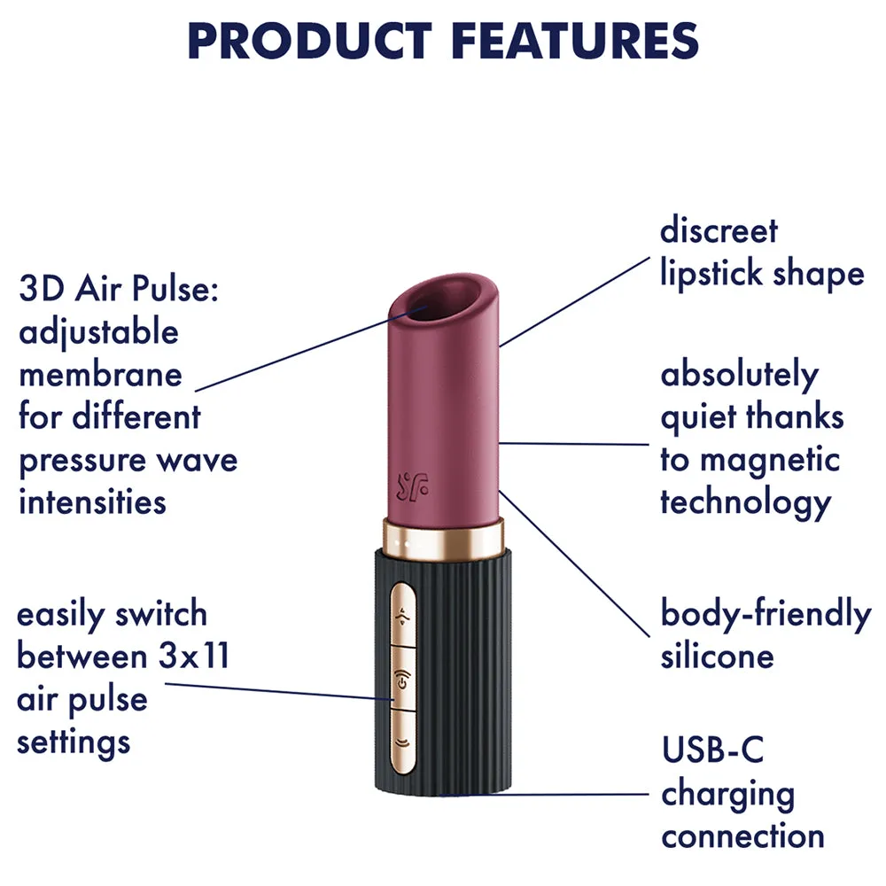 Satisfyer Pro 2 Kiss 3D Air Pulse Clitoral Stimulator Vibrator USB