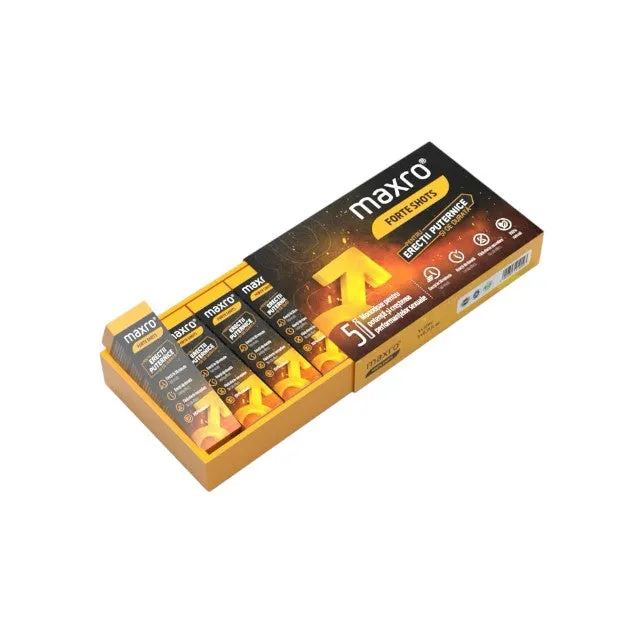 Set 5 afrodisiace shot MAXRO Forte Shots. pentru erecții puternice și de durată. potență. creșterea performanțelor sexuale. 5 x 10 ml