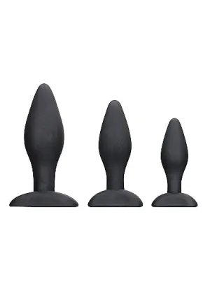 Shots Ouch Apex Butt Plug Set - Black