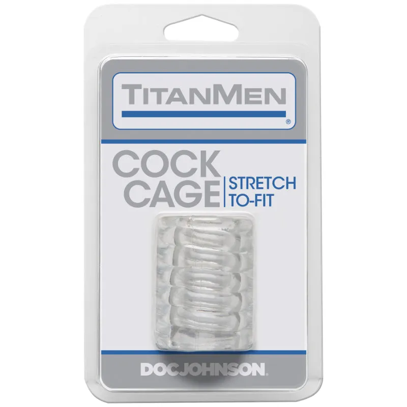 TitanMen Cock Cage BDSM Penis Delays Ejaculation Thick Ribbed Couples Sex Toy