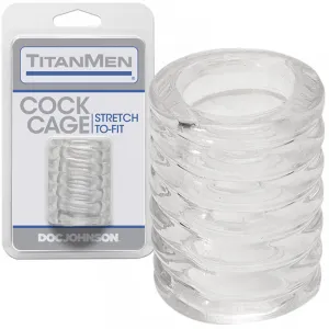 TitanMen Cock Cage BDSM Penis Delays Ejaculation Thick Ribbed Couples Sex Toy