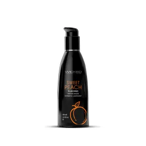 Wicked Aqua Sweet Peach Flavored Water Based Lubricant 4 OZ