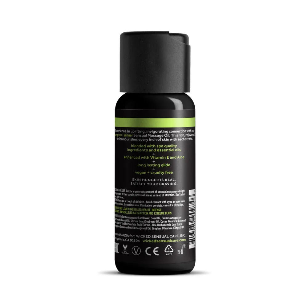 Wicked Lemongrass and Ginger Massage Oil 4 oz.